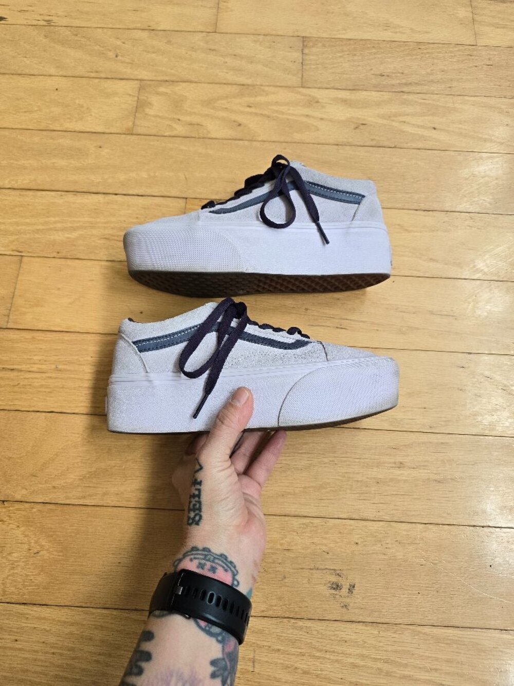 Vans | Old Skool Stackform lilac suede platform sneakers | WMS 5.5